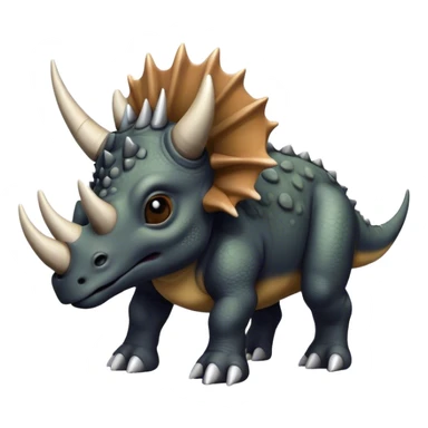 Black triceratops  sticker
