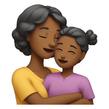 Abrazo, madre e hija sticker