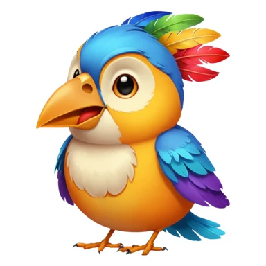 A bird singing Beautiful music sticker