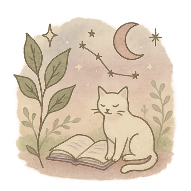 A gentle, poetic digital illustration in the style of “Jardim da Ju”. The scene blends nature, cosmos and tenderness — hand-drawn lines, soft textures, and muted pastel tones (sage green, lilac, rose, cream). Elements like leaves, stars, cats, books, and celestial details coexist naturally. The mood is magical yet grounded, evoking sensitivity, reflection, and quiet intelligence. The lighting is warm and dreamy, with delicate sparkles and organic shapes. Artistic style: watercolor + fine line art, minimal, elegant, emotional and intimate.


(use conforme a IA utilizada)

Mood: magical realism, soft light, emotional, feminine, intellectual

Style keywords: watercolor, fine ink lines, pastel tones, digital illustration, cozy, slow aesthetic, minimal poetic composition

Colors: #9BA48A (verde sálvia), #E6B7B1 (rosa suave), #D0C3CC (lavanda névoa), #F6F1E7 (papel de chá), #2D2D2F (grafite noturno)

Objects recorrentes: folhas, flores, livros, chá, gatos, estrelas, constelações, velas, mãos, janelas abertas, estufas, estantes, sementes, instrumentos musicais

Emoção central: sensibilidade lúcida — calma, introspectiva e real sticker