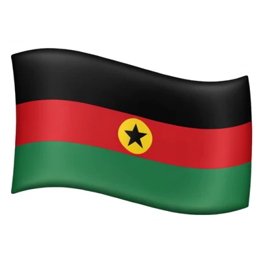 Pan African-African American Flag (Red-Black and Green horizontal stripes) sticker