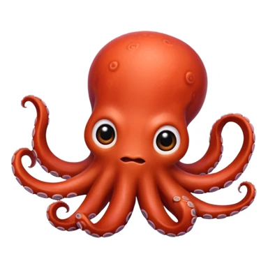cute little octopus with red sticker