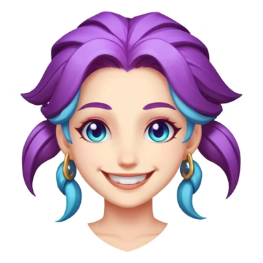 Jinx from arcane smiling  sticker