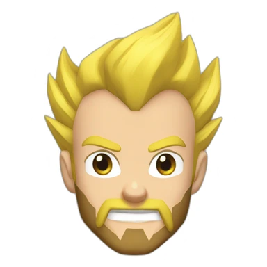 vegeta beard blond sticker