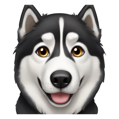 black and white old husky brown eyes sticker
