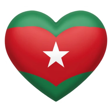 Herz mit marokkanischer Flagge sticker