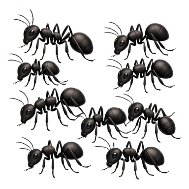 cute black ants sticker