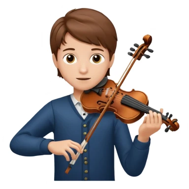 boy playing violin sticker
