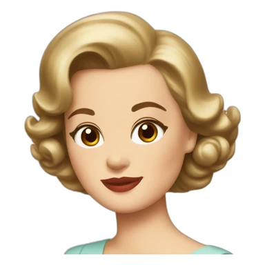 Grace kelly with brown hair sticker