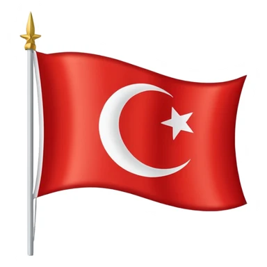 Turkish flag in blue sticker