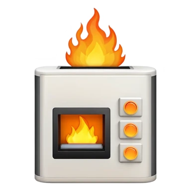 home heating system with flames sticker