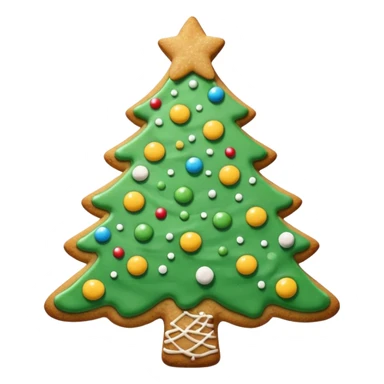 cookie in shape of christmas tree sticker