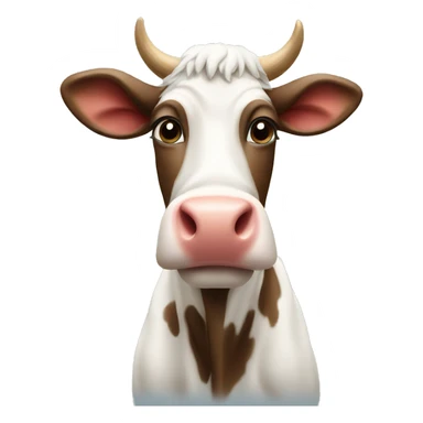 Christmas cow sticker