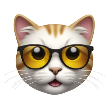 Cat with sunglasses bouncing sticker