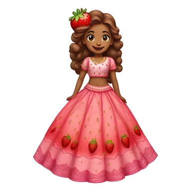 strawberry shortcake in a lehenga  sticker
