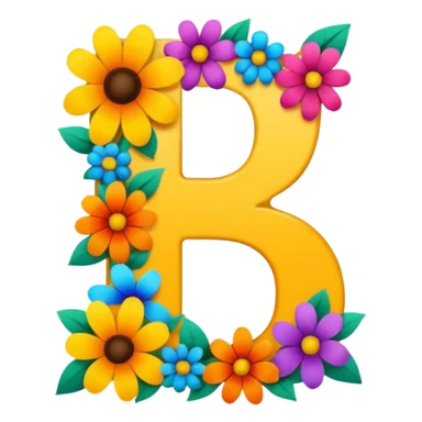 bold number 7s outlined or accented with colorful flowers sticker