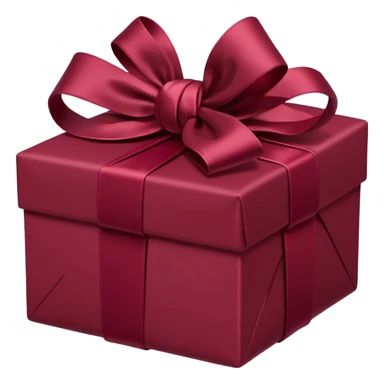 burgundy present with burgundy bow sticker