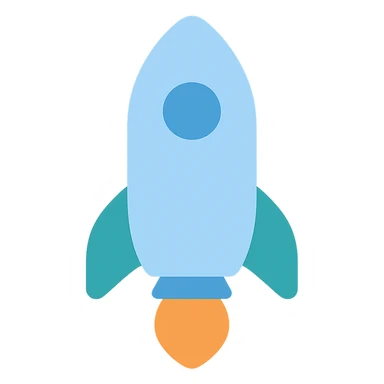 colored icon of a rocket sticker