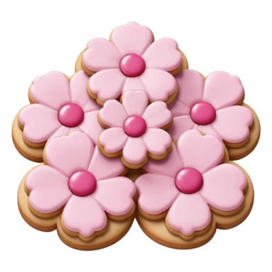 Cherry blossom shaped cookies  sticker