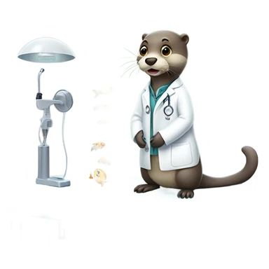 Otter doctor sticker