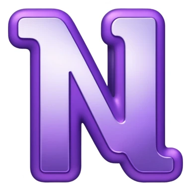 Shiny purple letters that spells "YOU" sticker