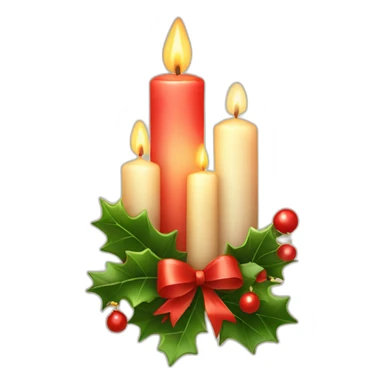 christmas candles with decor sticker