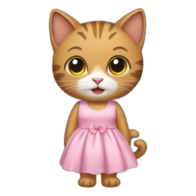 Cat with a dress sticker