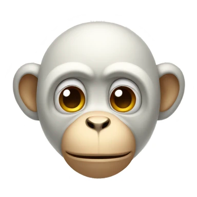 white monkey sad sticker