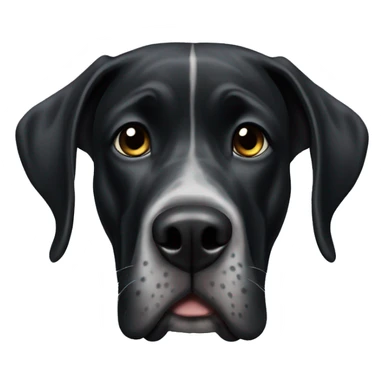 Black great dane  sticker