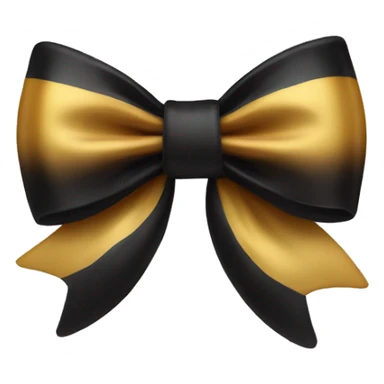 a bow with black and gold ombré  sticker