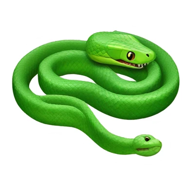 Green mamba snake sticker