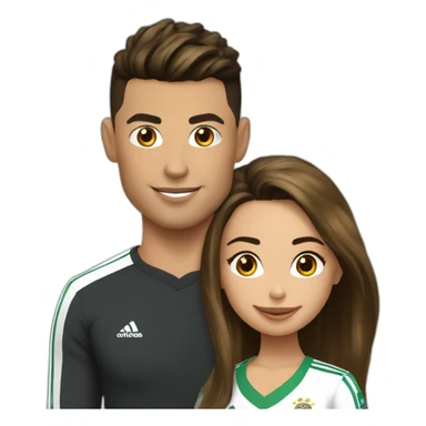 Ronaldo with georgina sticker