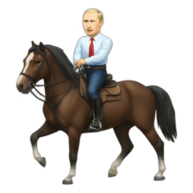 shirt less putin on horseback sticker