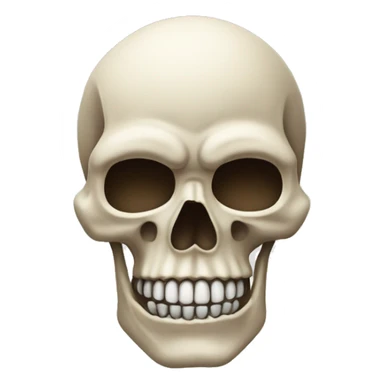 the skull emoji mixed with the 🤓 emoji sticker