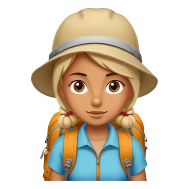 Girl goes trekking sticker