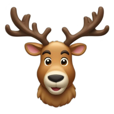 Reindeer schlitz beer hat muscular showing off biceps arms crossed masculine fierce sticker