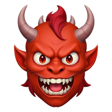 Devil with groan sticker
