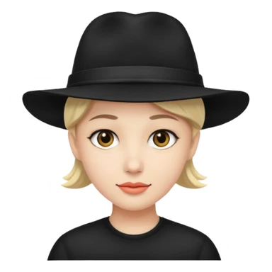 Me with a black hat on sticker