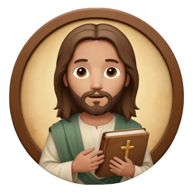 Jesus with bible circle avatar sticker