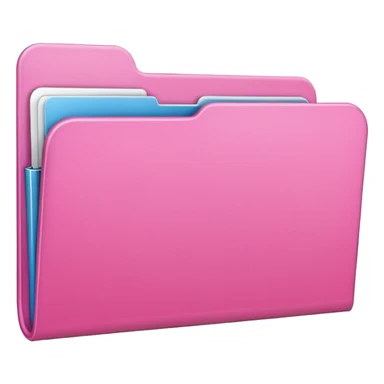 file folder pink without a face sticker