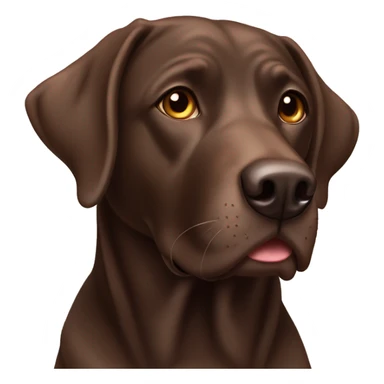 Old chocolate lab sticker