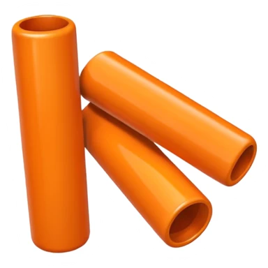 orange cylindrical pieces rouded on each end  sticker