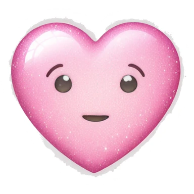 Light pink heart with sparkles on it  sticker