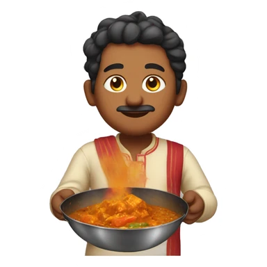 Fat Indian cooking curry sticker