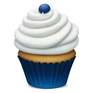 Cupcake with white frosting and dark blue sprinkles sticker
