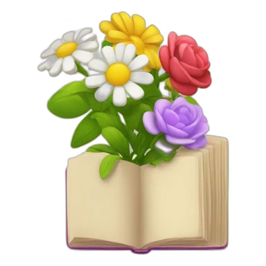 Libro con candado y flores sticker