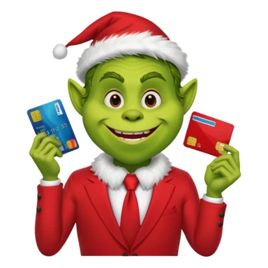 Credit Card Grinch sticker