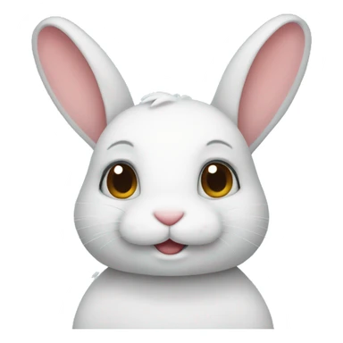 rabbit cuddle rabbit  sticker