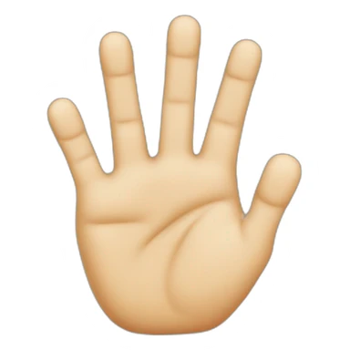 hand with three fingers splayed sticker