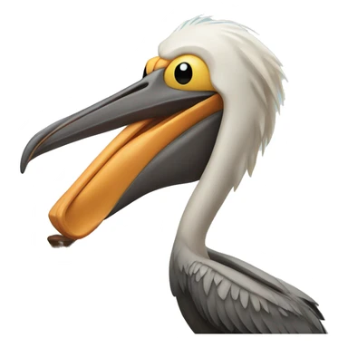 pelican with a moustache and a beard and a cane  sticker